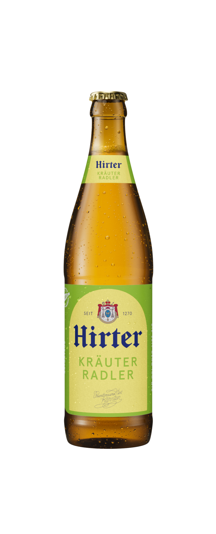 Eine Flasche Hirter Kräuterradler